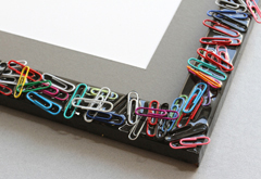 colorful paper clips teacher picture frame