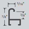 5/16 " width: ideal for small or medium size artworks. Due to its smooth, modern face, this versatile frame suits a wide selection of photographs, paintings and giclée prints.

Nielsen 25-21 Profile