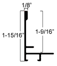 1-9/16 " stepped metal floater frame. This frame has a slim face and deep profile. It comes in Light Dumb Gold and features a horizontal brushed texture.