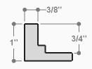 This stair step wood floater frame has a matte black finish with a steep upper and small lower step. The canvas will hover neatly within the simple, modern border. 

Give an authentic, fine art display to your favourite Giclée print or oil painting. This size is ideal for thin (3/4 " deep) gallery wrap canvases. The canvas may protrude slightly above the frame face. 

*Note: These solid wood, custom canvas floaters are for stretched canvas prints and paintings, and raised wood panels.