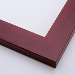 This simple wood frame with a deep mahogany wash highlights the natural wood grain and features a stepped inner lip.

1.75 " width: idea for medium or large artwork.  The elegant simplicity of this frame makes it the perfect border for many photographs, oil or acrylic paintings or giclee prints.