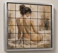 Square Figurative Mural 36 Grid